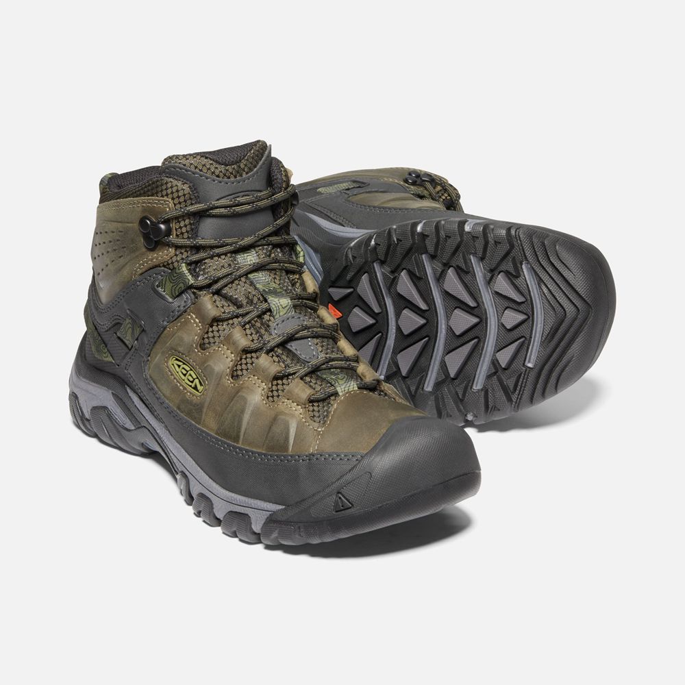 Keen Laarzen Heren Olijfgroen/Zwart - Targhee Iii Waterproof Mid - 05194-ZJQO